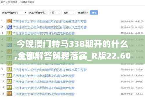 今晚澳门特马338期开的什么,全部解答解释落实_R版22.604-8